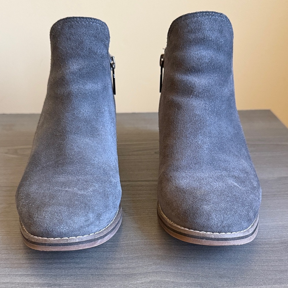 Blondo Charcoal Gray Suede Waterproof Ankle Booties